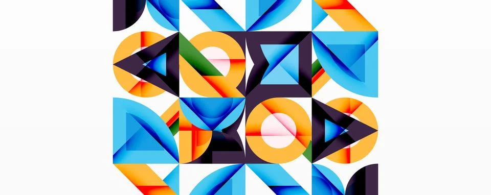 Abstract geometric pattern. Bright colors intersect, creating dynamic visual イラスト素材