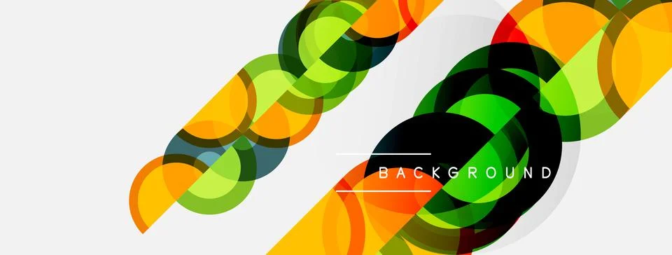 Abstract geometric pattern. Bright colors overlap creating dynamic visual e.. Stock Illustration