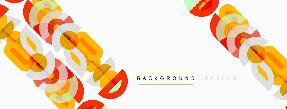 Abstract geometric pattern. Bright colors overlap, creating dynamic visual Stock Illustration