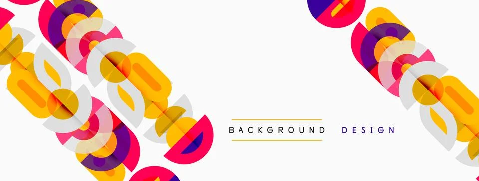 Abstract geometric pattern. Bright colors overlap, creating dynamic visual Stockillustratie