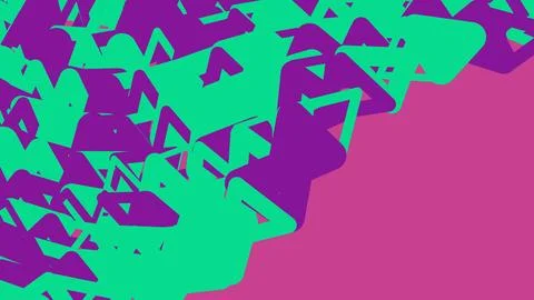 Abstract geometric pattern with bright purple and green shapes Stockillustratie