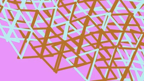 Abstract geometric pattern with brown and light blue triangles Stock Illustration