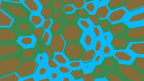 Abstract geometric pattern with brown green and blue shapes 스톡 일러스트