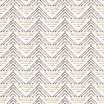 Abstract geometric pattern of brown lines and circles. Stock Illustration