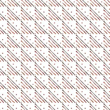 Abstract geometric pattern of brown lines and circles. Illustrazione stock