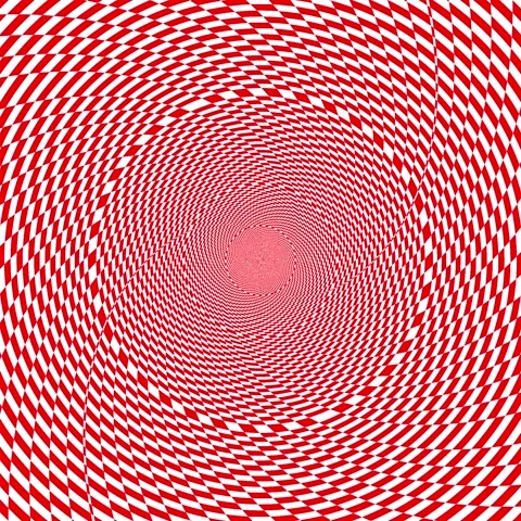 Abstract geometric pattern with a checkered design in red and white, center.. Stock Footage 305718240