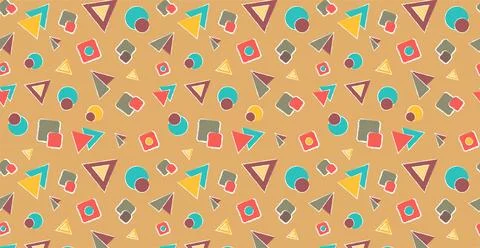 Abstract geometric pattern for children's themes. Bright multi-colored geom.. Stockillustratie