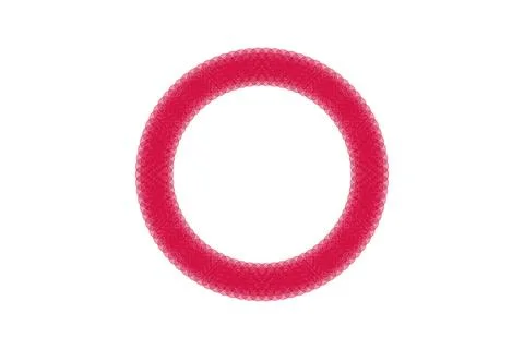 Abstract Geometric Pattern Circle Design Isolated on a Plain White Background Stock Illustration