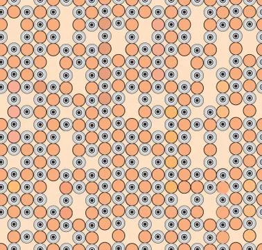 Abstract geometric pattern. Circle ornament. Polka dot tile ornament Stock Illustration