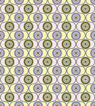 Abstract geometric pattern. Circle ornament. Polka dot tile ornament Stock Illustration