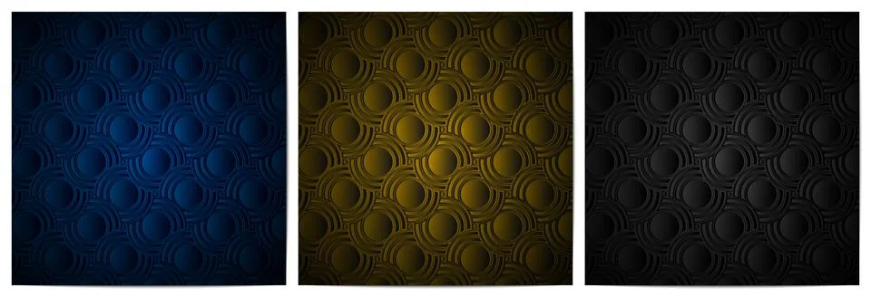 Abstract geometric pattern circle overlapping traditional background Stock Illustration