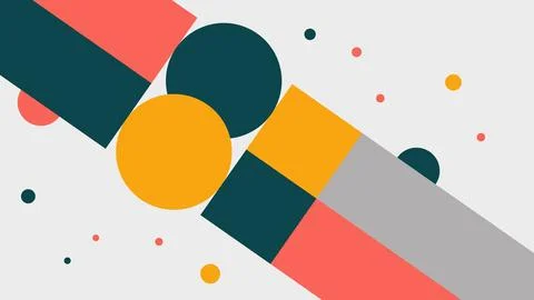Abstract geometric pattern with circles and rectangles abstract art modern ar Illustrazione stock