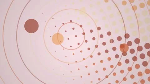 Abstract geometric pattern with circles and lines in soft colors Stock Illustration