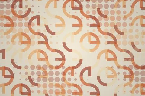 Abstract geometric pattern with circles and curved lines Stock Photos