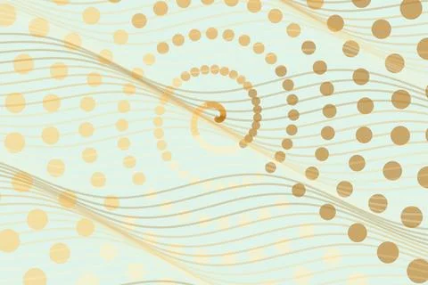 Abstract geometric pattern with circles and lines in gold Stock Photos