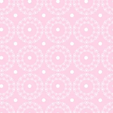 Abstract geometric pattern of circles with hearts Stock-Illustration