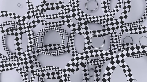 Abstract geometric pattern with circles. Loopable moving background. Stock Footage 120809249