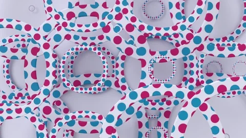 Abstract geometric pattern with circles. Loopable moving background. Stock Footage 121713168