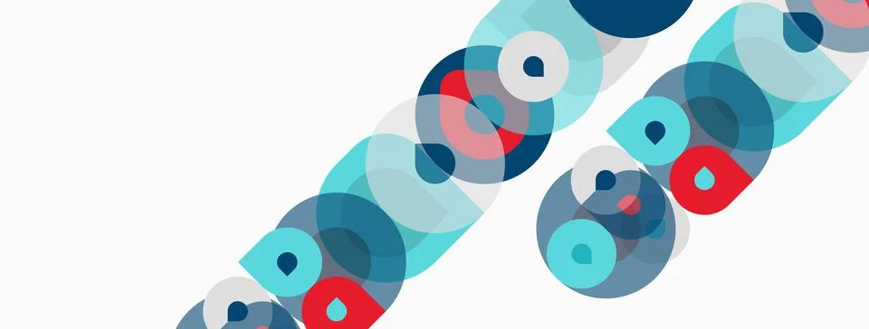 Abstract geometric pattern. Circles overlap, creating diagonal lines. Blue,.. Illustrazione stock