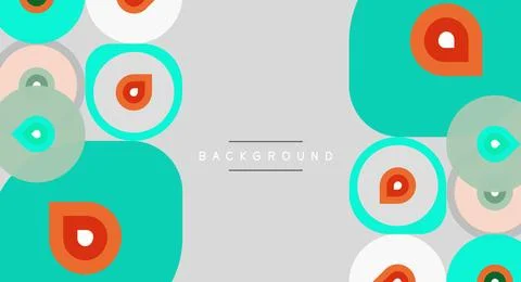 Abstract geometric pattern. Circles overlap, creating colorful visual texture Stock Illustration