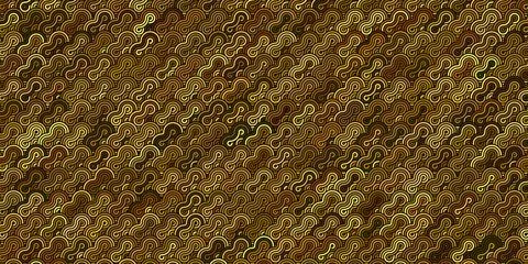 Abstract geometric pattern circles overlapping traditional gold background Stock Illustration