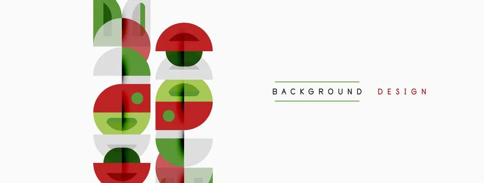 Abstract geometric pattern. Circles, rectangles overlap creating modern visua イラスト素材