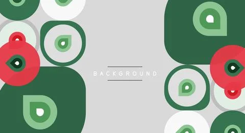Abstract geometric pattern. Circles, squares overlap creating modern design. Stock Illustration