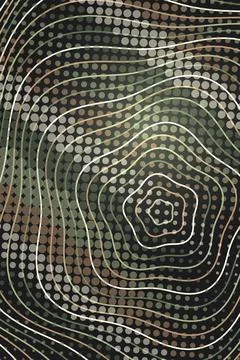 Abstract Geometric Pattern with Circular Elements Stock Illustration