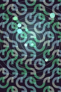 Abstract Geometric Pattern with Circular Elements Stock Photos