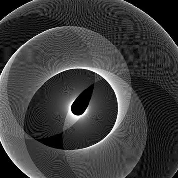 Abstract geometric pattern with circular random lines Stock Illustration