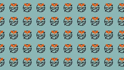 Abstract Geometric Pattern of Circular Shapes with Orange and Green Accents. Stock Footage 325382285