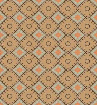 Abstract geometric pattern classical colored seamless design Stock Illustration