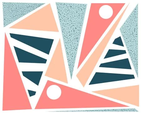 Abstract geometric pattern color background print for textile Stock Illustration