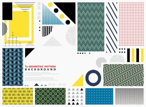 Abstract geometric pattern colorful background copy space. 스톡 일러스트