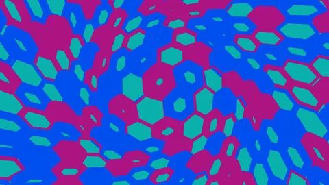 Abstract geometric pattern with colorful blue and pink dots 스톡 일러스트