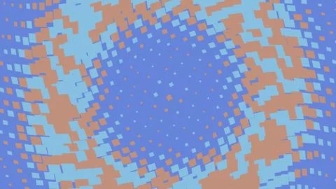 Abstract geometric pattern with colorful blue and orange squares Stock Illustration