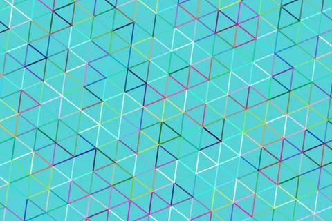 Abstract geometric pattern with colorful cubes and lines Stock Illustration