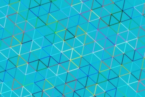 Abstract geometric pattern with colorful cubes and lines Stock Illustration
