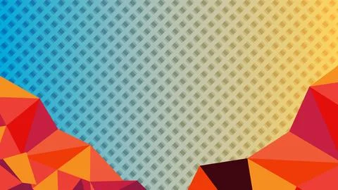 Abstract Geometric Pattern with Colorful Design and Gradient Background Stock Illustration