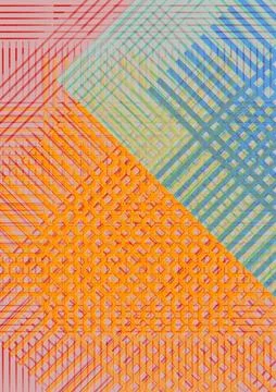 Abstract Geometric Pattern With Colorful Diagonal Lines, Orange Texture and.. Illustrazione stock