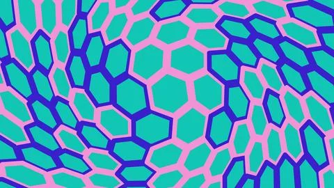 Abstract geometric pattern with colorful hexagon shapes 스톡 일러스트