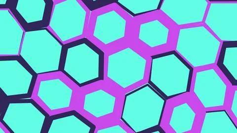 Abstract geometric pattern with colorful hexagons イラスト素材