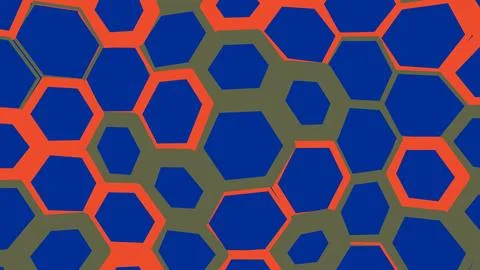 Abstract geometric pattern with colorful hexagons イラスト素材