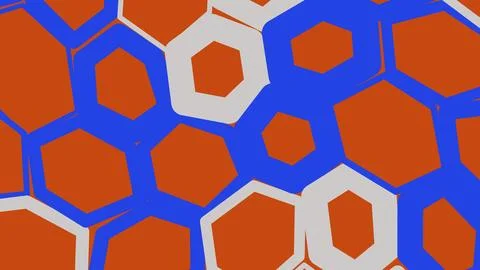 Abstract geometric pattern with colorful hexagons Illustrazione stock