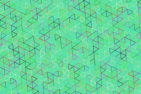 Abstract geometric pattern with colorful lines and shapes Stock Illustration
