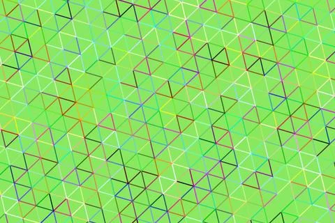 Abstract geometric pattern with colorful lines and green background 库存插图