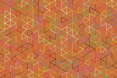 Abstract geometric pattern with colorful lines and shapes Stock Illustration