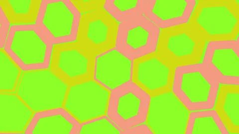 Abstract geometric pattern with colorful overlapping hexagons Illustrazione stock