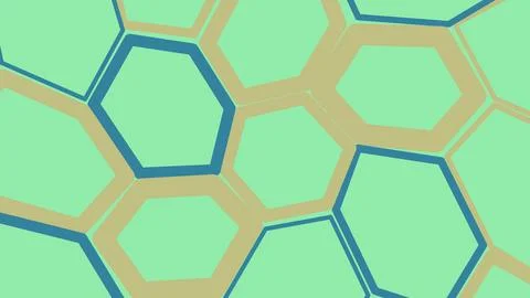 Abstract geometric pattern with colorful overlapping hexagons Illustrazione stock