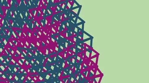 Abstract geometric pattern with colorful overlapping cubes Stock Illustration